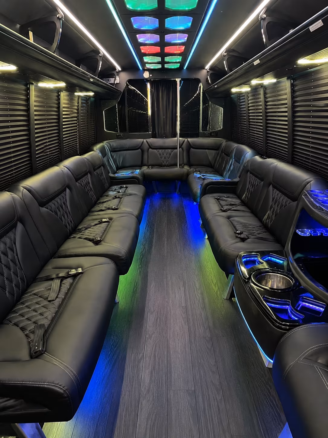 pasco 20 passenger party bus interior