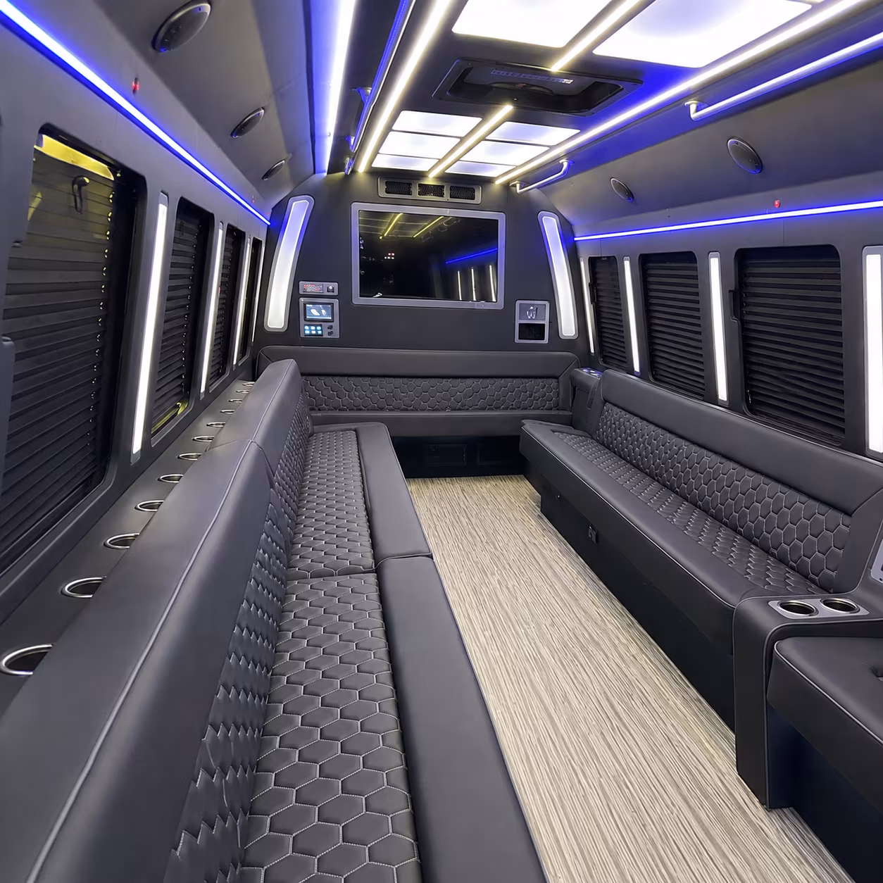 pasco 40 passenger party bus inside