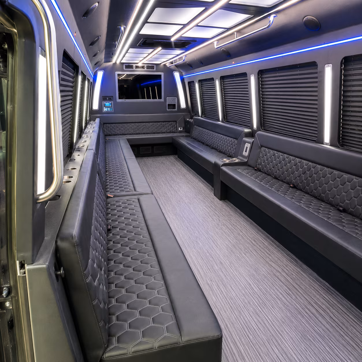 pasco 40 passenger party bus interior